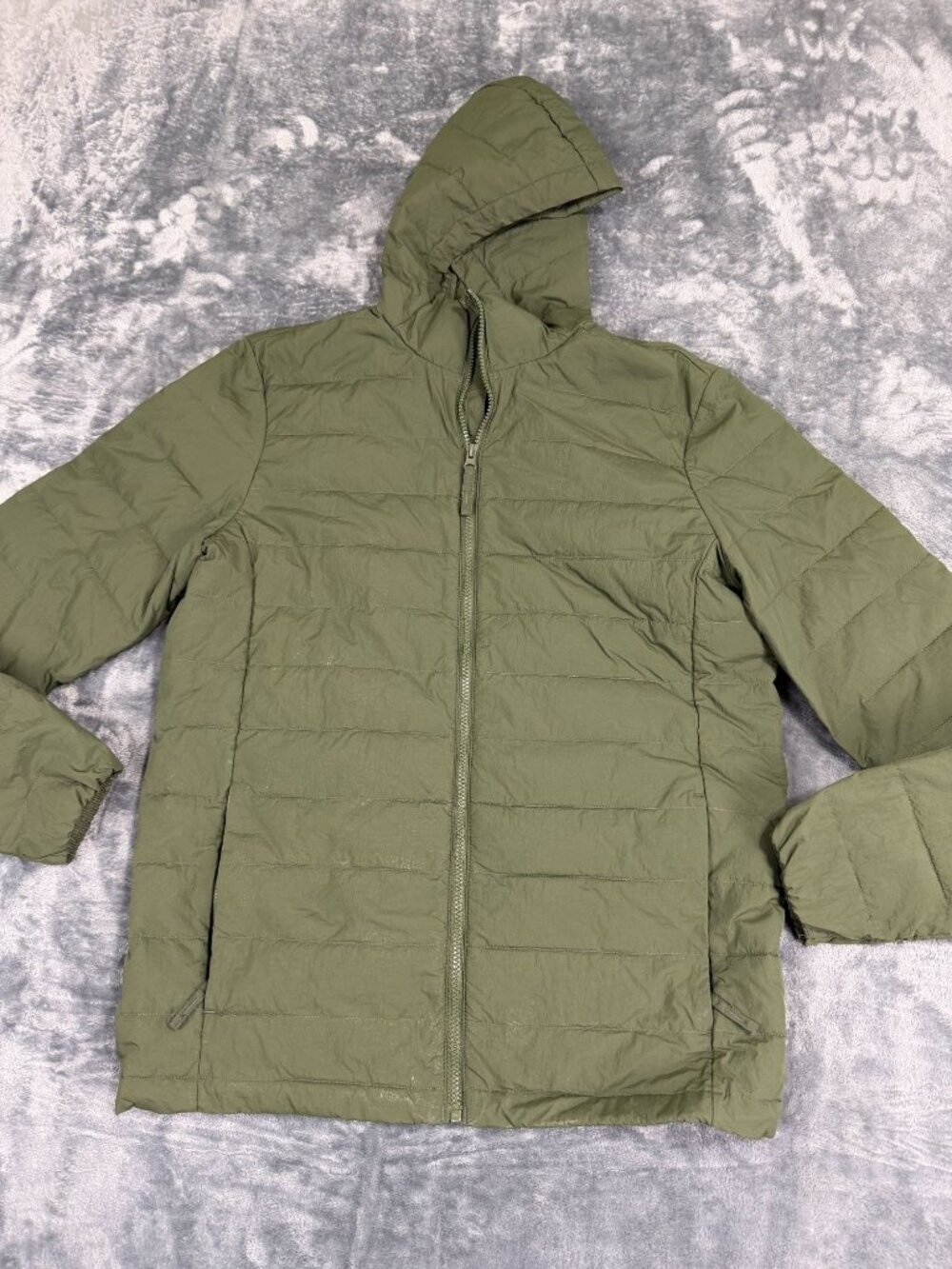 Old Navy Mens Water-Resistant Hooded Jacket M Tall Green